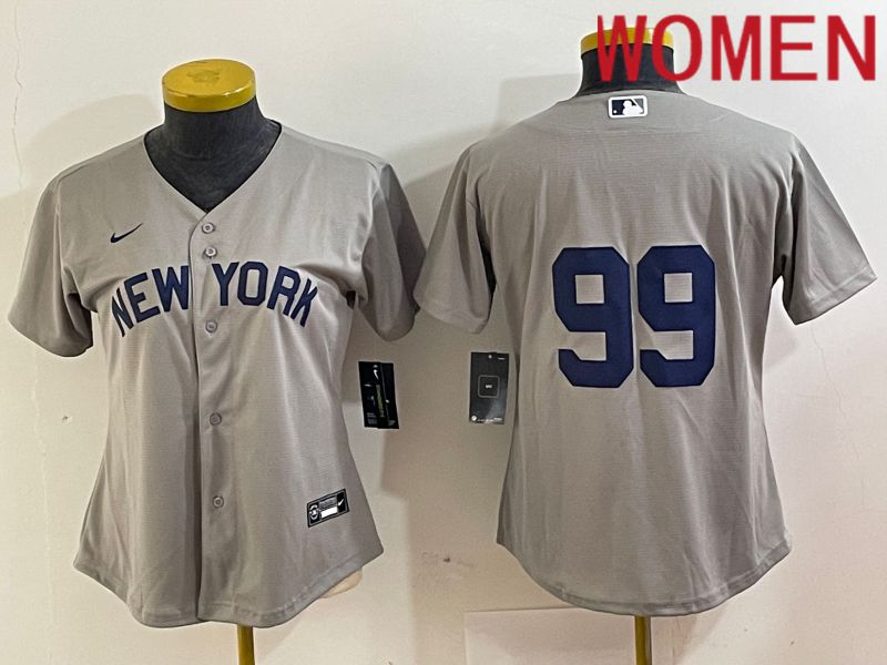 Women New York Yankees #99 Judge Grey Nike Game 2024 MLB Jersey style 8